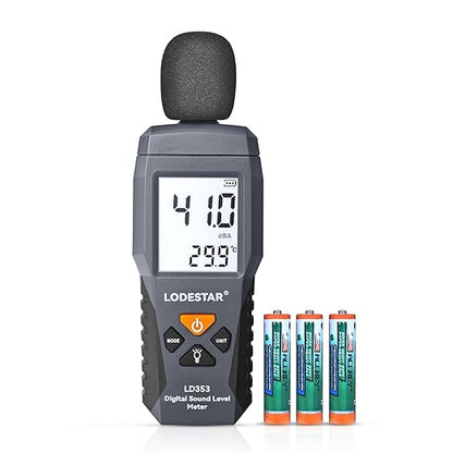 LODESTAR LD353 Decibel Meter, Digital Sound Level Meter 30 – 130 dBA dB Meter by Unknown