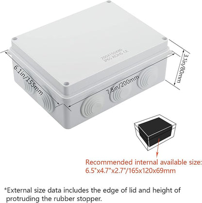 LeMotech ABS Plastic Dustproof Waterproof IP65 Junction Box Universal - Image 2
