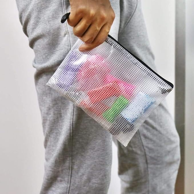 Oaimyy-B5, Mesh Zipper Pouch Document Folders Bag Plastic Zip File Folders - Image 6