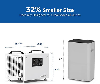 70 Pints Commercial Dehumidifier, Portable Crawl Space Dehumidifier - Image 5