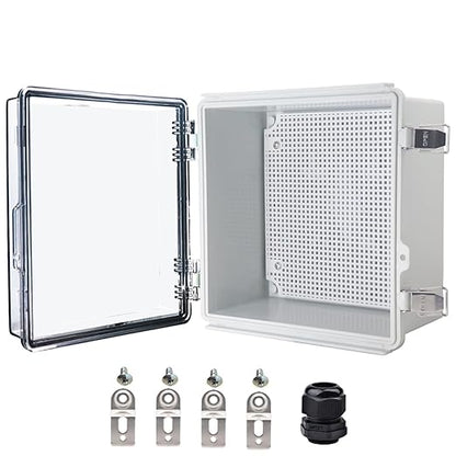 Waterproof Electrical Box, IP67 Junction Box Stainless Steel Latch Hinged Clear by YETLEBOX