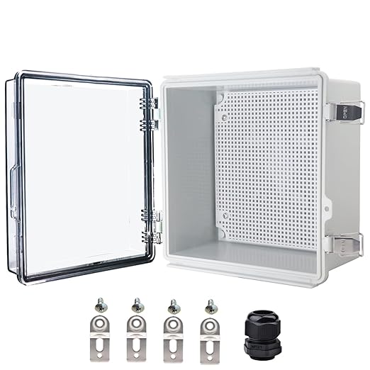Waterproof Electrical Box, IP67 Junction Box Stainless Steel Latch Hinged Clear by YETLEBOX