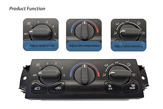599-218 Front A/C Heater Climate Control Module Panel - Image 5