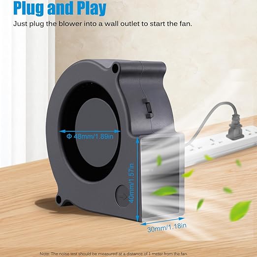 GDSTIME 75mm x 30mm Blower Fan 12V - Image 3