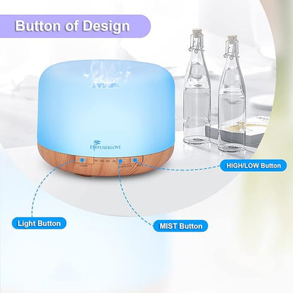 Diffuserlove Diffuser Essential Oil Diffusers 500ML Remote Control Aroma - Image 6