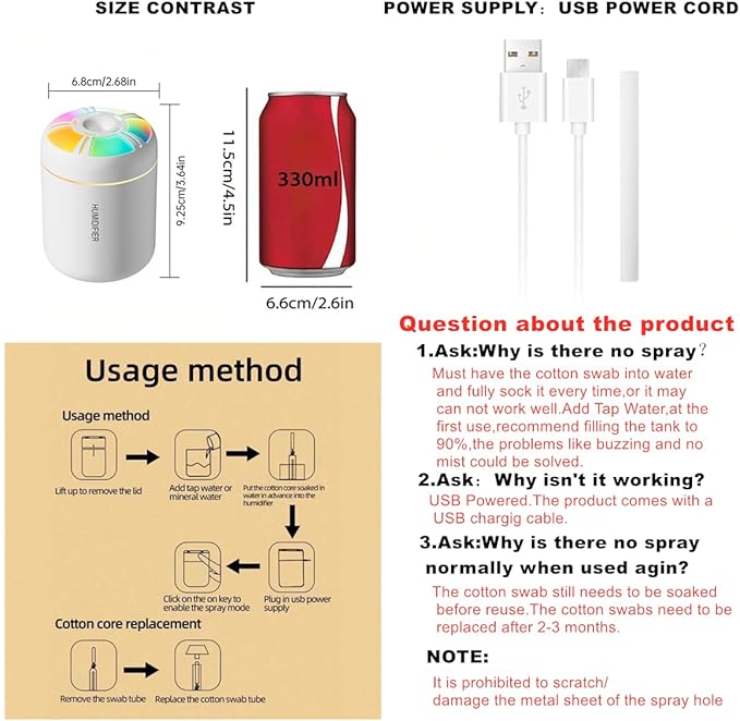 180ml Portable Small Humidifier - Image 3