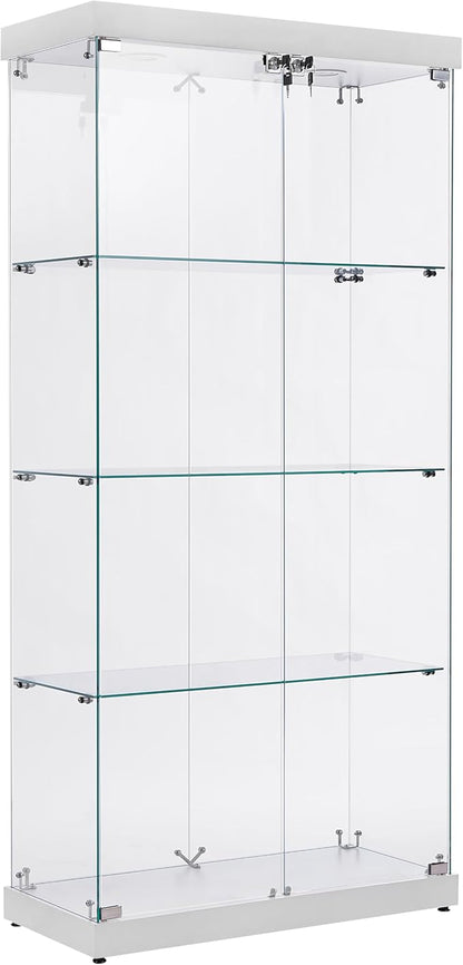 Yoluckea 4 Shelves Glass Display Cabinet - Image 9