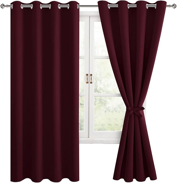 Hiasan Blackout Curtains for Bedroom, 52 x 63 Inches Length - Image 2