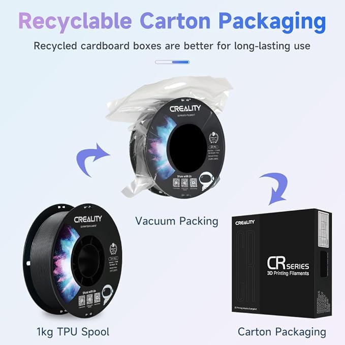 Official Creality TPU Filament, Flexible 3D Printer Filament 1.75mm, 95A Shore - Image 9