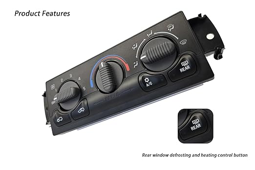 599-218 Front A/C Heater Climate Control Module Panel - Image 4