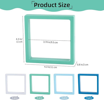 20 Pcs 3D Floating Display Case 4.3x4.3x0.8inch, Challenge Coin Display - Image 2