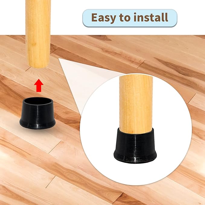 Flyshop 2", 50 mm, Patio Round Chair Leg Caps, Furniture Table Feet Covers - Image 6