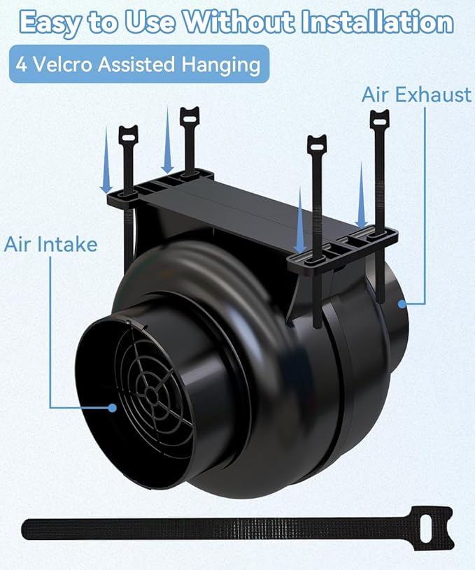 Artibear 3.5 Inch 168 CFM Inline Duct Ventilation Fan - Image 3