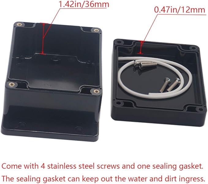 Project Box ABS Black Electrical Boxes IP65 Outdoor Waterproof Box Electronic - Image 5