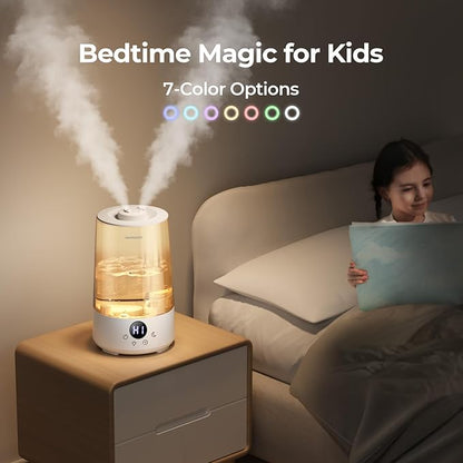 Homvana Humidifiers for Bedroom Home, 3.6 L Cool Mist Top-Fill 34H Super Long - Image 7