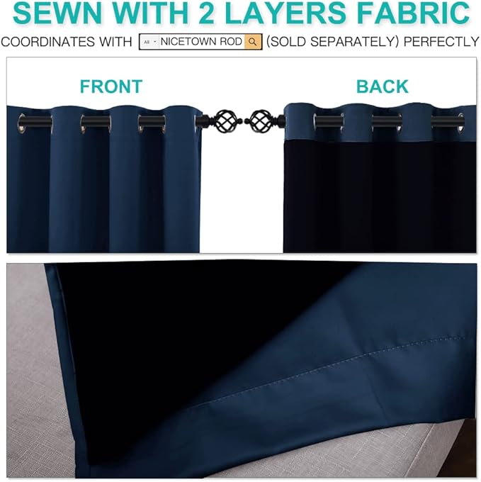 NICETOWN 100% Blackout Curtains - Image 4