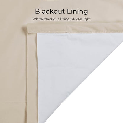 TWOPAGES Luxury Velvet Curtain Pinch Pleated Beige Curtain 84 inch Long Thermal - Image 4