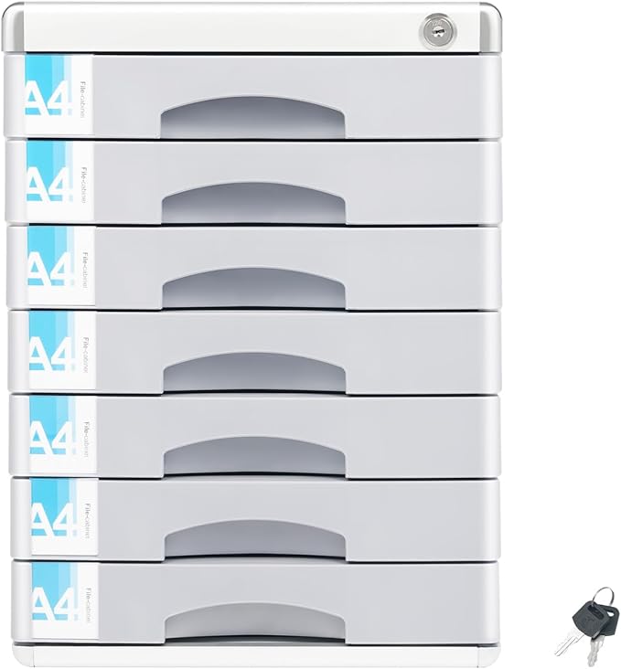7 Tier Desktop Drawer Organizer, Aluminum Alloy File Organizer, Desktop Drawer by SimpMyloobe