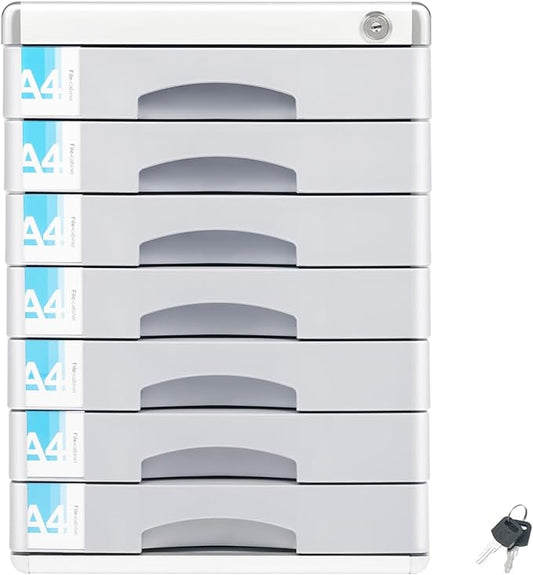 7 Tier Desktop Drawer Organizer, Aluminum Alloy File Organizer, Desktop Drawer by SimpMyloobe