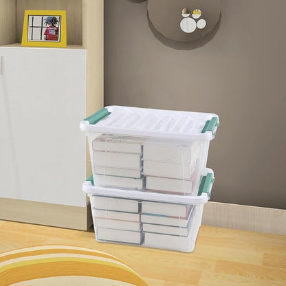 6-Pack Clear Storage Latch Bins, 20 L Plastic Storage Boxes - Image 6