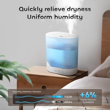 YOGIN Air Humidifier for Bedroom, 3L Top-Fill Cool Mist Humidifier & Essential - Image 3