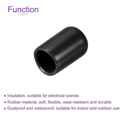 DMiotech 20 Pack 5/16" ID Black Screw Thread Protectors Rubber End Caps Bolt - Image 5