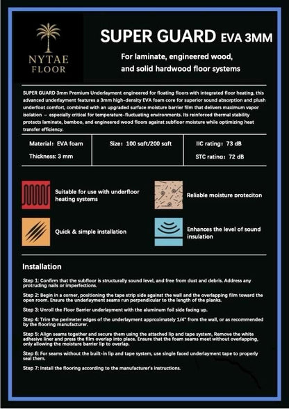 Super Guard 3mm Aluminum-EVA Underlayment - Image 3