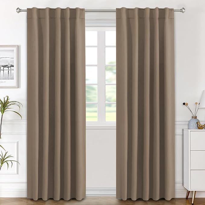 H.VERSAILTEX Blackout Curtains Thermal Insulated Window Treatment Panels Room by HVERSAILTEX