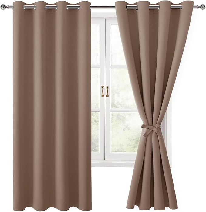 Hiasan Blackout Curtains for Bedroom, 52 x 63 Inches Length by Hiasan