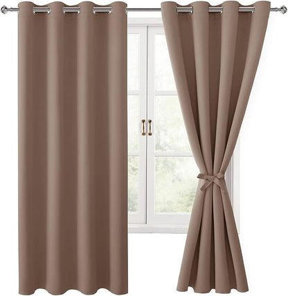 Hiasan Blackout Curtains for Bedroom, 52 x 63 Inches Length by Hiasan