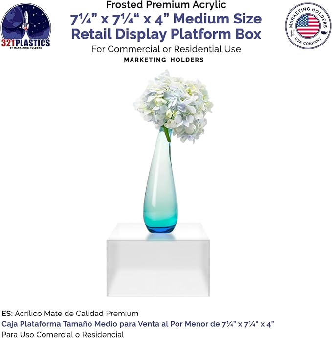 Frosted Acrylic Display Box Counter Retail Merchandise Storage Bin No Lid - Image 5