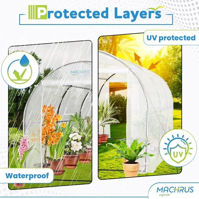 Machrus Ogrow Deluxe Walk-in Tunnel Greenhouse - Image 4