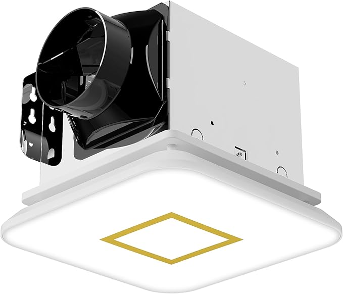 Fitop Bathroom Fan with Light, 110CFM 1.0 Sones 1200lm LED Light by Fitop