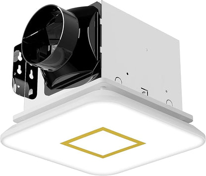 Fitop Bathroom Fan with Light, 110CFM 1.0 Sones 1200lm LED Light by Fitop