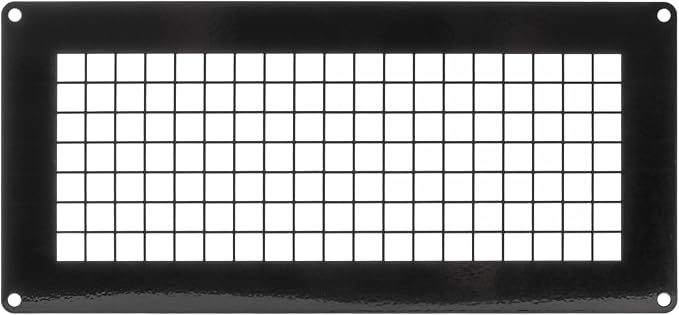 Repa Market 10" x 5" Inch Black Galvanized Steel Rectangular Crawl Space Vent by RepaMarket