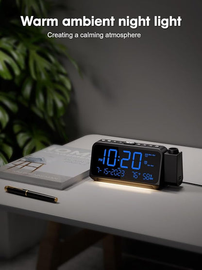 ROCAM Projection Alarm Clock for Bedroom Ceiling, Digital Clock - Image 8