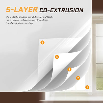 Crawl Space Vapor Barrier, 10mil Film, Heavy Duty Polyethylene Film, Drop Cloth - Image 5