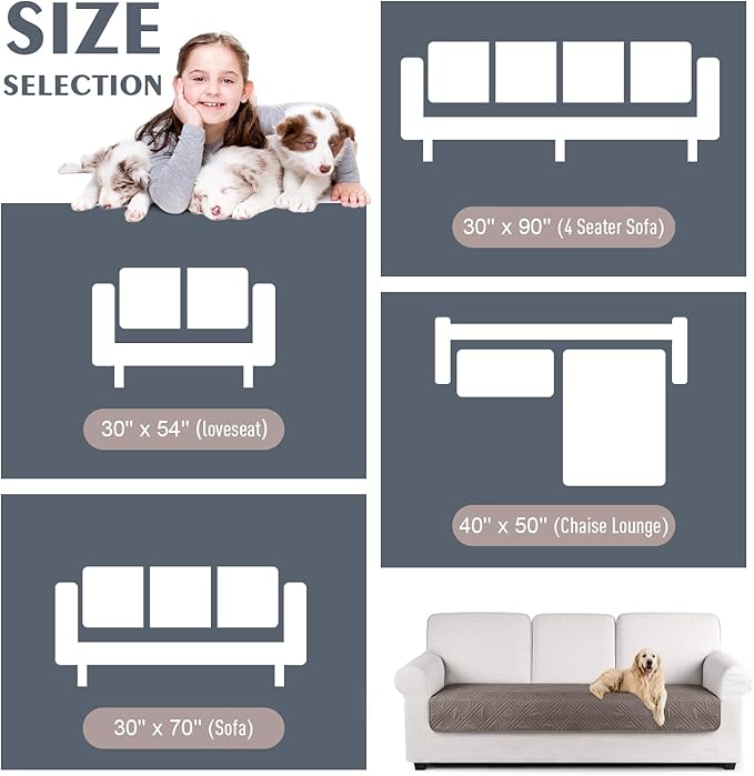 TAOCOCO 100% Waterproof Reversible Couch Seat Cover - Image 6