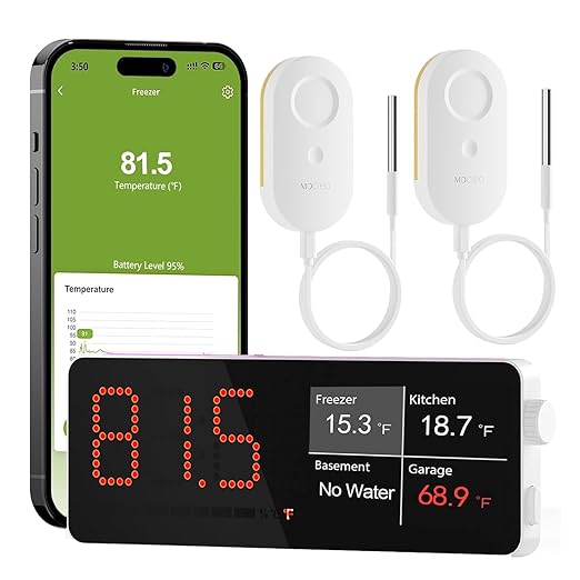 MOCREO WiFi Freezer Thermometer Alarm by MOCREO