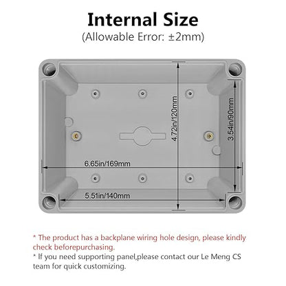 LeMotech Junction Box IP67 Waterproof Dustproof ABS Plastic Project Box - Image 3