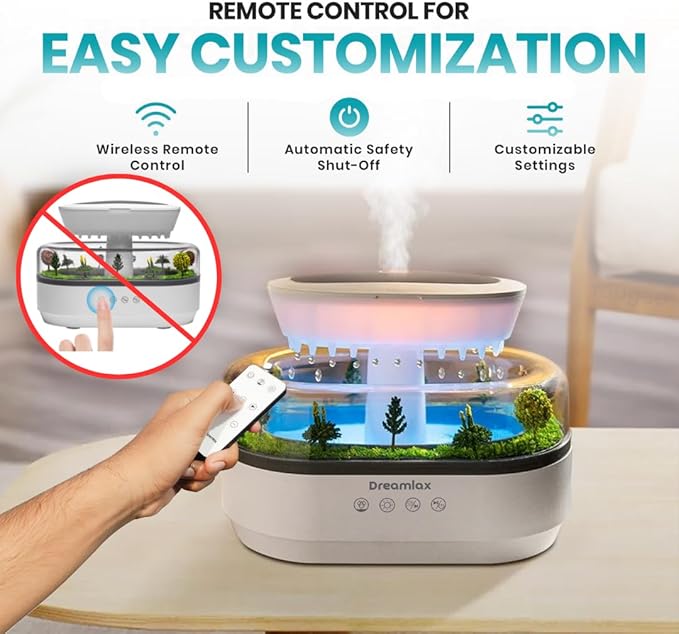 Dreamlax Rain Humidifiers for Bedroom – Cool Mist Essential Oil Diffuser - Image 4