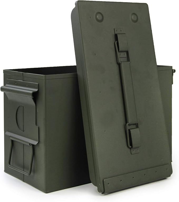 GUGULUZA Metal Ammo Can 30/50 Cal, Lockable Bullet Storage Case, Waterproof & - Image 4