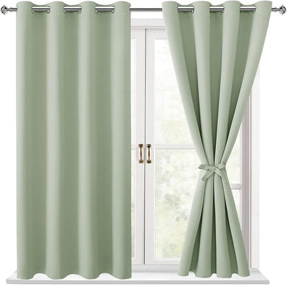 Hiasan Blackout Curtains for Bedroom, 52 x 54 Inches Long by Hiasan