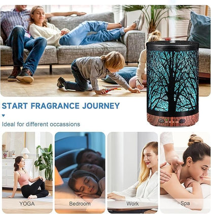 Oil Diffuser with Essential Oils Set, Aromatherapy Diffuser with 7 Color Lights - Image 6