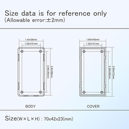 Project Box 8 Pieces Electrical Box Small Junction Box ABS Plastic Enclosure - Image 7