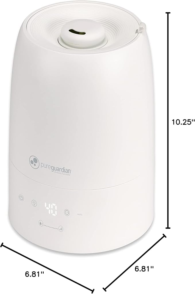 PureGuardian 30-Hour .50 Gallon Top Fill Cool Mist Ultrasonic Humidifier - Image 10