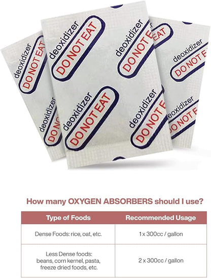 300cc Oxygen Absorbers for Food Storage, Food Grade Oxygen Absorbers Packets - Image 4
