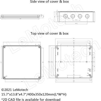 LeMotech ABS Plastic Dustproof Waterproof IP65 Junction Box Universal - Image 6