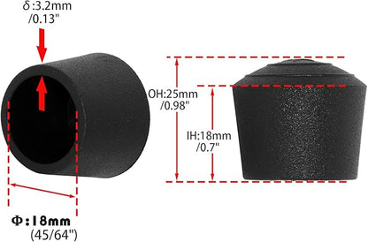 Flyshop 23/32", 18 mm, Patio Round Chair Leg Caps, Furniture Table Feet Covers - Image 2