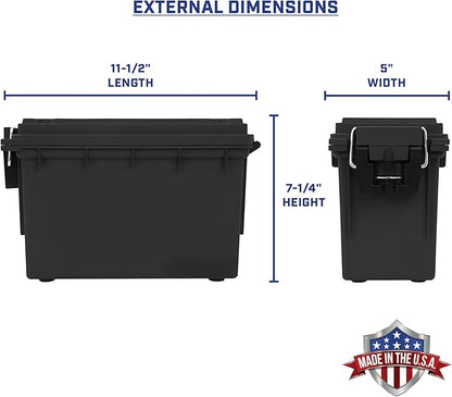 Sheffield 12629 Ammo Storage Box, Stackable .30 Cal Field Boxes, Water and Dust - Image 2